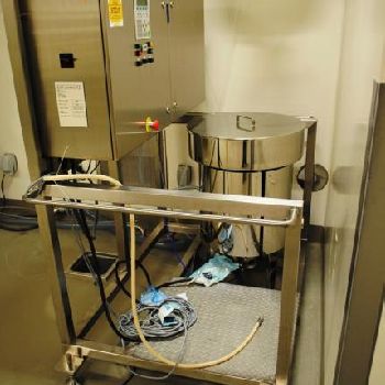 Schubert #MD, Stainless Steel stopper wash basin on Stainless Steel cart w/controls, 480 V., 2002, #45344