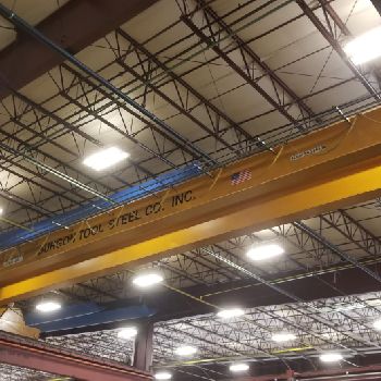 17 Ton,Kone, 57’4" span, 28’ lift, radio, VFD bridge/trolley, 1998, #1973