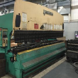 165 Ton,Promecam#RG150, hydraulic press brake, 13’ OA, 12’2" BH, 6 stroke, 16 throat