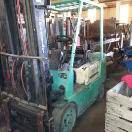 5000 lb.Mitsubishi#FGC25, forklift, LP, 189" lift, 47 x 3 forks, side shift