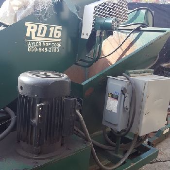 Can Densifier, Taylor #RD16, used aluminum can densifier, electric, magnetic separator, 220 V., 1 phase, shear bar, 32" stroke