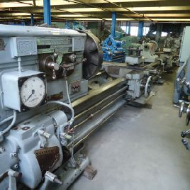 34" x 31’Lehmann#HYDRATROL, engine lathe,23 SOCS,4-jaw 24 chuck,hard ways,1952