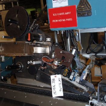 Avery#RC-17, horizontal wrap around labeler, rated up to 350 per minute, serial #403114, #33131