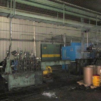 Yoder#WH25tube mill line, 10 stands,2.5" shaft diameter,dual turks head,cooling tower,tooling