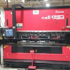 138 тонн, Amada # FBD1253NT, гибочный пресс с ЧПУ, с повышением, 2001