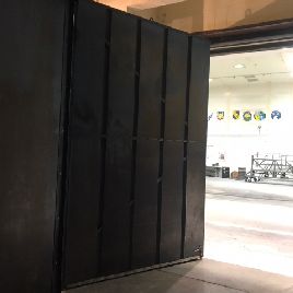 Clemcoblast room, 14’ x 15’ x 30’, with dust collector, excellent condition