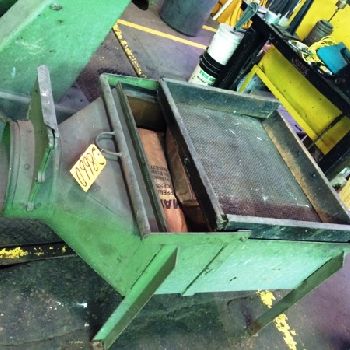 Kurt Walther#A2, 18" D x 18 diameter steel barrel, power rotation &amp; tilt, tilt motor in base, s/n #6013556/4/2, #28660