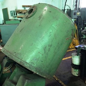 Kurt Walther#A2, 18" D x 18 diameter steel barrel, power rotation &amp; tilt, tilt motor in base, s/n #6013556/4/2, #28660