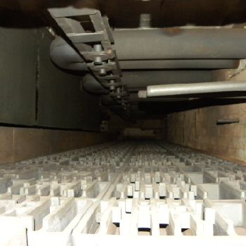 AFCPusher Line, gas radiant tube,1850°F,oil quench press,washer,belt temper,up to 9" diameter bearing races,2000