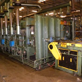 AFCPusher Line, gas radiant tube,1850°F,oil quench press,washer,belt temper,up to 9" diameter bearing races,2000