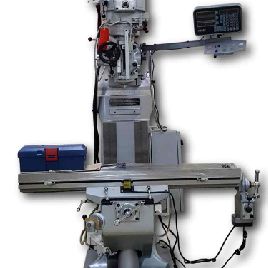 Sharp#LMV-49K, vertical mill,9" x 49 table,3 HP,3-Axis DRO,one shot lube,new,#071877