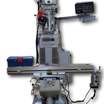 Sharp#LMV-49K, vertical mill,9" x 49 table,3 HP,3-Axis DRO,one shot lube,new,#071877