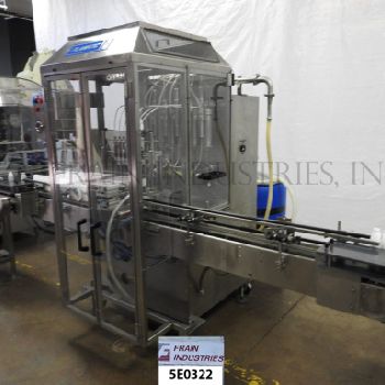 Filamatic#ALZ700CE, automatic, Stainless Steel, 6-head, inline, closed environment, piston filler, 12-60 containers/minute