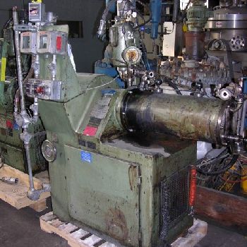 Netzsch#LME20, horizontal media mill, Stainless Steel, 20 liter jacketed grinding chamber, 25 HP XP motor, 1982, #26351