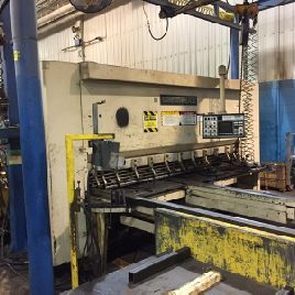 1/2" x 10’Cincinnati#5000FSU, hydraulic power squaring shear, 48 BG, 25 HP, 28-65 SPM, new HMI touch screen interface 2016