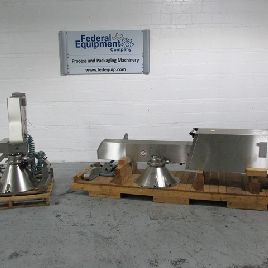 LB Bohle#HS400, stationary post mounted, bin handling unit, Stainless Steel, 200 kg lift cap, lift &amp; rotate design, 2004, #3109-17