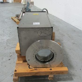 LB Bohle#HS400, stationary post mounted, bin handling unit, Stainless Steel, 200 kg lift cap, lift &amp; rotate design, 2004, #3109-17