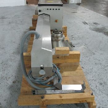 LB Bohle#HS400, stationary post mounted, bin handling unit, Stainless Steel, 200 kg lift cap, lift &amp; rotate design, 2004, #3109-17