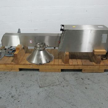 LB Bohle#HS400, stationary post mounted, bin handling unit, Stainless Steel, 200 kg lift cap, lift &amp; rotate design, 2004, #3109-17