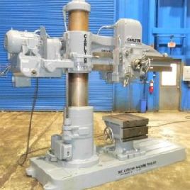 5’-11"Carlton#1A, radial arm drill,box table,power elevation &amp; clamping,5 HP,#7076P