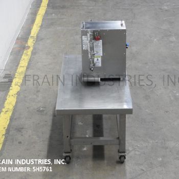 Filamatic#DAB-5, semi-automatic 2-head table top piston filler, (2) 130cc FKS pistons, 1-260ml fill range