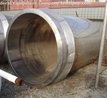 1500 gal.Mueller, 304 Stainless Steel kettle,66" diameter x 95 straight side,open top,dish bottom,jacketed 100 psi @ 400°F,NB #2633,#17957