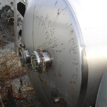 1500 gal.Mueller, 304 Stainless Steel kettle,66" diameter x 95 straight side,open top,dish bottom,jacketed 100 psi @ 400°F,NB #2633,#17957