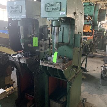 5 Ton,Hannifin#F-50, hydraulic press, 15 gal. reservoir, hard wired, Allen Bradley, #10464
