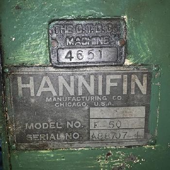 5 Ton,Hannifin#F-50, hydraulic press, 15 gal. reservoir, hard wired, Allen Bradley, #10464
