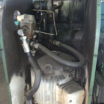 5 Ton,Hannifin#F-50, hydraulic press, 15 gal. reservoir, hard wired, Allen Bradley, #10464