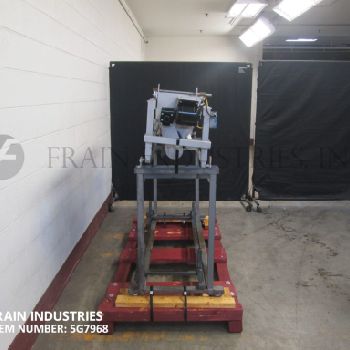 Sugar topper, equipped with 47" W x 10-1/2 L x 12 D trough with pin bar agitation &amp; rotary deposit bottom