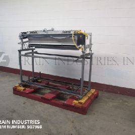 Sugar topper, equipped with 47" W x 10-1/2 L x 12 D trough with pin bar agitation &amp; rotary deposit bottom