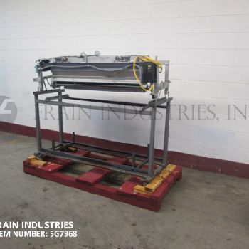 Sugar topper, equipped with 47" W x 10-1/2 L x 12 D trough with pin bar agitation &amp; rotary deposit bottom