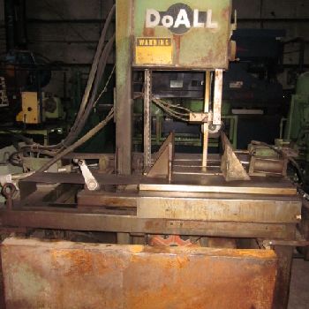 14" x 21DoAll#TF-1421H, 13-1/3 capacity,38 table. ht,1 x 171 blade,350 rpm, hydraulic vise,1987
