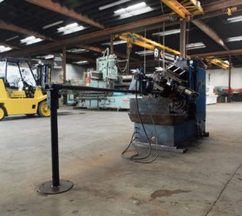 1/8" -2Modern#2A, tube cut-off machine,front/rear slides,coolant sys,3 HP,#5096