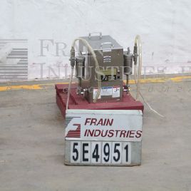 Filamatic#DAB-8, semi-automatic, heavy duty, 2 piston, table top filler, 4-16 cycles per minute