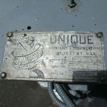 2500 lb.Unique#UPC25, welding positioner, vari-speed, 135Â° table tilts, 6" vert adj., forward/reversing, 1/2 HP