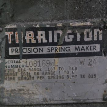 No.W24Torrington, auto spring coiler,.187" -.509 wire diameter,power coiling point,#10781