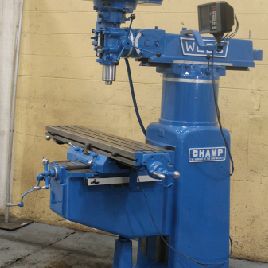 Webb#CHAMP-54, vertical mill,10" x 50 table,3 HP,2-Axis Anilam Wizard,DRO,1989,#63641