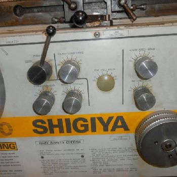 8" x 20Shigiya#GU20B-50A, pick, plunge, OTWD, 16 x 5 x 2 wheel, 2240 RPM, 1995