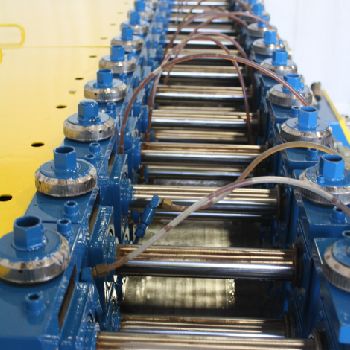 14 Stand,Dahlstrom#350-14OB, rollformer,1.5" arbor,8 roll space,50-200 FPM,#66616