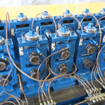 14 Stand,Dahlstrom#350-14OB, rollformer,1.5" arbor,8 roll space,50-200 FPM,#66616