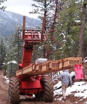 6000 lb.Selleck#TP-249-TS, telehandler, 30â€™ lift, 1985