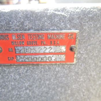 200000 lb.Tinius-Olsen, tensile/compression tester with micrometer adjustment
