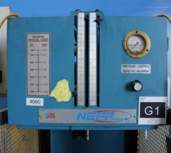 7 Ton,Neff#D7-5M, C-frame hydraulic press, s/n #10252, 1995, #4660