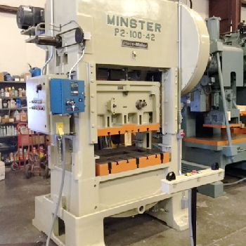 100 Ton,Minster#P2, 4" stroke,18 SH,42 x 31 bed,40-80 SPM,recond,1962,#sr4442