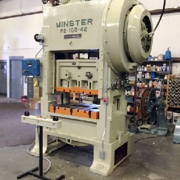 100 Ton,Minster#P2, 4" stroke,18 SH,42 x 31 bed,40-80 SPM,recond,1962,#sr4442