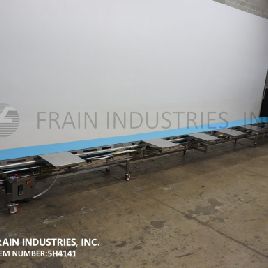 24 "de ancho x 39.7 'de largo, Dorner, cinta transportadora de acero Stainess, cinta de grado alimenticio, control de velocidad variable