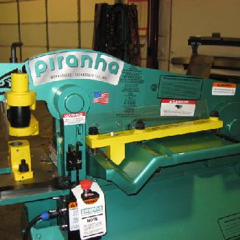 3" x 3 x 3/8Piranha#P-50, 50 ton, shear 13 x 1/4 &amp; 6 x 3/4, 5 throat, notcher, 3 HP, bending option available