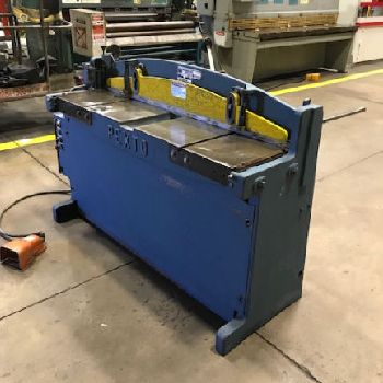 16 ga. x 4.4’Pexto#PH52A, hydraulic shear, 28" ROMBG via hand wheel, 2 HP, #28118